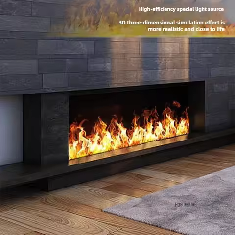 3d Atomized Fireplace with Fire Imitation Living Room Healthy Home, No Smoke No Odor, Water Vapor 3D