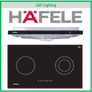 (Hood + Induction Bundle) Hafele 75cm Hybrid Induction + Radiant Cooker Hob + 90cm Semi Integrated C