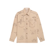 [MOO 12/25] MOO Explorer Club Contour Pattern Shirt เสื้อเชิ้ตแขนยาว ลวดลาย Explorer Club เทคนิค Con