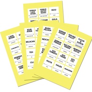 Sticker barang Dapur | 58pcs/1set | READY STOCK | CUSTOM | Sticker Label Dapur
