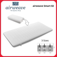 airweave Japan Smart02 Mattress, 1-268031-1 White, bed topper mattress single, semi-double, double s