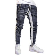 Joggers Men Sweatpant Fashion Striped * Pants Man Sportswear Men Tracksuits Sweat Trousers B