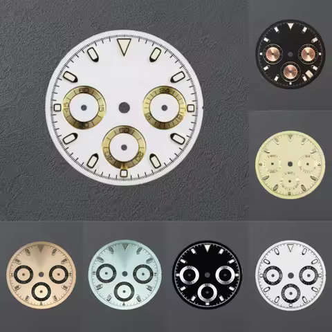Blue Green Luminous Modification Parts for VK63 VK64 Movement Multi-function Chronograph Pointer for