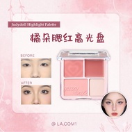READY STOCK | Judydoll Palet Blush & Highlight |  Judydoll Blush & Highlight Palette｜Judydoll 橘朵腮红高光