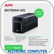 APC BX750MI-MS Back-UPS 750VA, 410Watts 230V, AVR, 2 universal &amp; 1 IEC outlets / 2Yrs Warranty