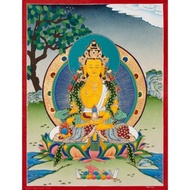 地藏菩薩唐卡畫作 手工製作的藏傳藝術 旨在保護與慈悲