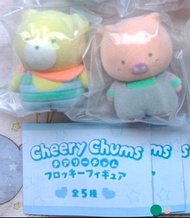 005 2608 sanrio cheery chums 扭蛋 植毛公仔figure  小豬／熊仔