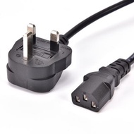 PC 3 Pin UK To IEC C13 Power Cord Cable 1.5M