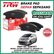 ESTIMA ACR30R / ALPHARD ANH10 TRW FRONT BRAKE PAD [GDB7677]