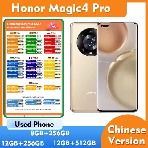 HONOR Magic 4 Pro 5g Smartphone 6.81 Inches 2848x1312px 4600mAh Battery 256GB ROM NFC 50MP OIS anti 