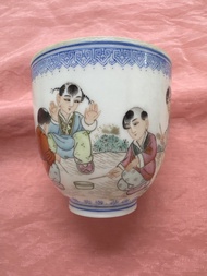 古董彩繪瓷碗 景德鎮精緻非遺絕版仿古薄胎瓷杯