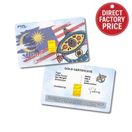 Taukemas 999 Gold Wafer - Malaysia Collection (5) 1g