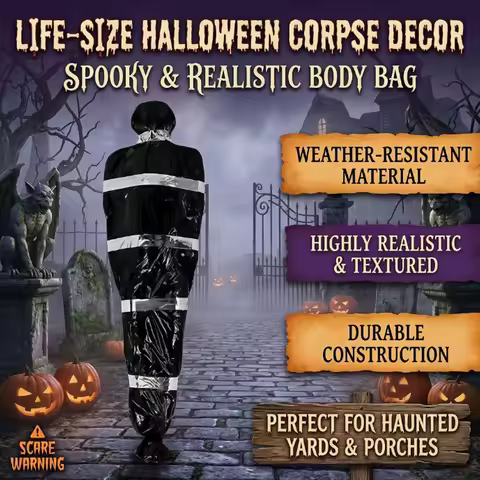 Inflatable Halloween Dead Body Prop Hanging Corpse Victim Decoration for Haunted House Yard Garden S
