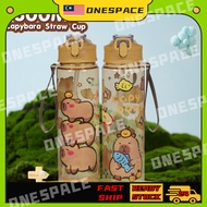 800ml Botol Air Capybara Kuromi Cinnamoroll Water Bottle Kids Straw Bpa Free Botol Water Bottle