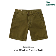 Nudie Jeans/ Luke Worker Shorts Twill/ กางเกงขาสั้นทรงพอดีตัว กางเกงผู้ชาย กางเกงผ้า Cotton เนื้อผ้า