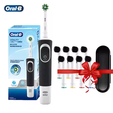 Oral B Electric Toothbrush D100 Vitality 2D Rechargeable Tooth Brush Cross Cleaning ActionWith Bambo