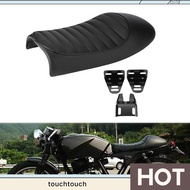 Cafe Racer Motorcycle Seat Hump Saddle for  GS  XJ  CG125 CB350 Black touchtouch.