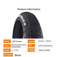 CST is the new bicycle tire 20x4.0 24x4.0 26x4.0 outer tire inner tube snow ATV BFT