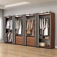 HY&amp; Open Coat Rack Cloakroom Wardrobe Hanger Metal Combination Hanger Bedroom Floor Iron Storage Rack PTZU