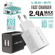 LOG-ON LOC29 2USB Charger head adapter LOG-ON LOC29 2 Charger Batok.4A