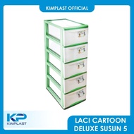 KIMPLAST Laci Cartoon Deluxe Susun 5 Laci Plastik Susun 5 Lemari