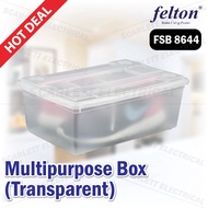 Felton FSB 8644 Multipurpose Storage Box Transparent/Bekas Penyimpanan Pelbagai Guna Felton