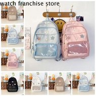 FRANCHISE ไนลอนทำจากไนลอน Itabag ค่ะ ถุงซิปซิป หลายสี กระเป๋าเป้นักเรียน จุได้มาก คาวาอิ ถุงป้ายโปร่