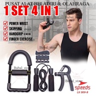 (GARANSI 100%) SPEEDS Handgrip Set 5-60kg Power Wrist Skipping Finger Exercise Alat Fitness Alat Gym Satu Set 009-8 pbs