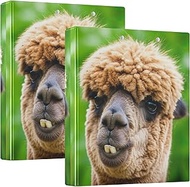 Funny Alpaca 1.5 Inch Binders 3 Ring Hold 200 Sheets Cute Folders Notebook Floral Round Ring Planner