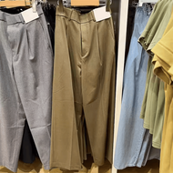 Authentic UNIQLO Japanese Single Womens 24 Autumn New Pleated Wide Leg Pants Pants Wide Leg Pants Jo