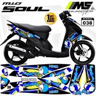 Decal Sticker Striping Variations Mio Soul Karbu 2006-2012 (DORAEMON) Mio Soul 115-Mio Soul Old/Old-