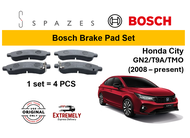 Bosch Front Brake Pad for Honda City GN2 T9A TMO Brake Pad 0986AB2544 (1set=4pcs)
