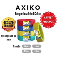 AXIKO PVC Insulated Copper Cable BI Metal Wire, 50 Meter & 100 Meter, 1mm to 4mm