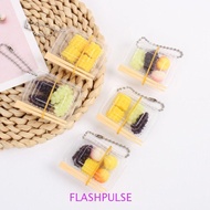 FLASHPULSE Mini Fast Food Box Keychain, Plastic Fast Food Box Simulation Fast Food Box Keychain, DIY