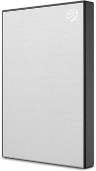 Seagate Backup Plus Slim Portable Hard Drives, 1TB/2TB/4TB/5TB, Silver