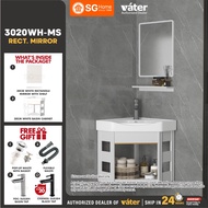 [VATER]  3020WH Rectangle Mirror Aluminium Bathroom Cabinet Ceramic Basin Sink Bathroom Basin Toilet Sink Basin Cabinet