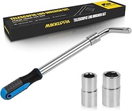 MIKKUPPA Telescopic Wheel Nut Wrench Set with 17/19 mm & 21/23 mm Socket | 1/2 Inch Drive | Extendab