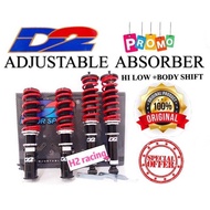D2 ADJUSTABLE CIVIC ACCORD STREAM ODYSSEY HRV CITY JAZZ HI LOW BODY SHIFT ABSORBER SPRING SET COILOV