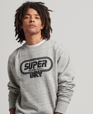 Superdry Vintage Game On 90s Logo Sweatshirt - Athletic Grey Marl