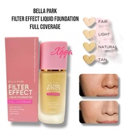 BELLA PARK FILTER EFFECT LIQUID FOUNDATION 30ml FULL COVERAGE OIL COUNTROL LIGHT WEIGHT FD