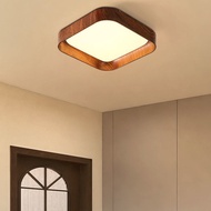 Modern Eye Protection Aisle Light, American Retro Walnut Wood Grain Ceiling Light, Modern Minimalist