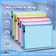 A4/A5/A6 Plastic Envelopes Zipper Envelope Document Storage Pouch Bag Office Document Storage Bag