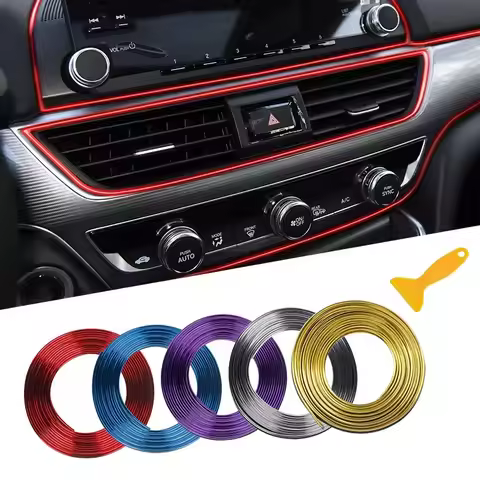 5M Universal Car Moulding Decoration Flexible Strips 5M/3M/1M Interior Auto Mouldings Car Cover Trim