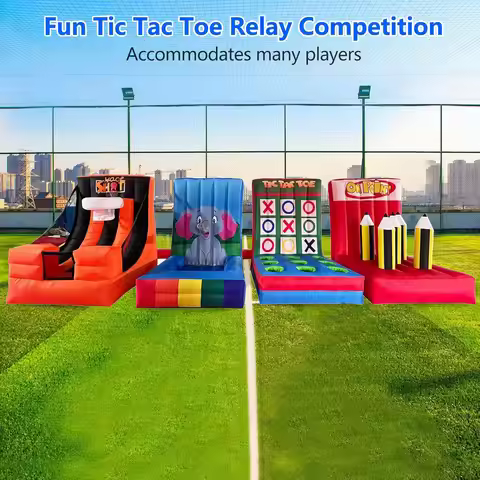 4 In1 Or Seperate Game Inflatable Carnival Game Basketball Hoop Target Ring Tossing Game Party Famil