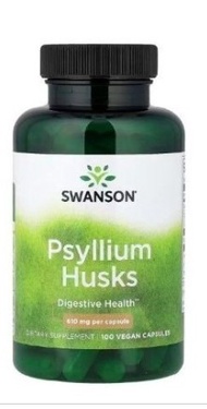 美國 SWANSON 洋車前子纖維粉 610mg 100粒膠囊Psyllium Husks