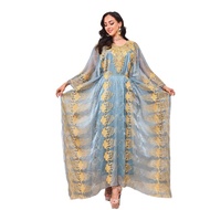 Moroccan Embroidered Sequin Dinner Dress - Long Skirt Style
