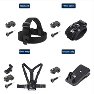 Accessories Kit for Insta360 X 3/One X2/X/R Quick Release Head Mount+Backpack Clip+Chest Strap+Wristband Body Holder