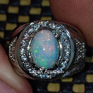 Cincin Batu Akik Asli Natural Kalimaya Top Super Jarong Super Mewah