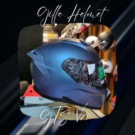 Gille Helmet GTS V2 CHAMELEON Motorcycle Helmets Full Face Dual Visor Free Iridium Lens  matte blue