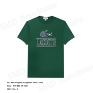 Lacoste เสื้อยืดคอกลมผู้ชาย รุ่น Mens Regular Fit Signature Print T-Shirt Code: TH6403 10 132